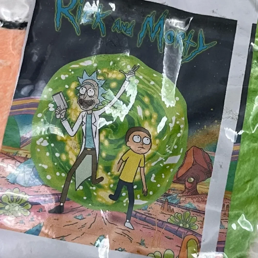 Rick & Morty Space Themed Throw Blanket 38x51 NWOT